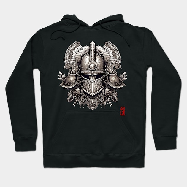 Knight helmet Hoodie by siriusreno